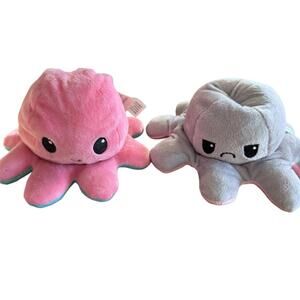 Tee Turtle Plush Reversible Flip Octapus Blue Pink + One More Unbranded Octapus